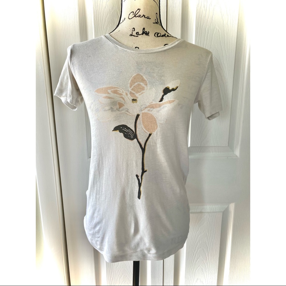 J. Crew Womens Flower Design T-shirt